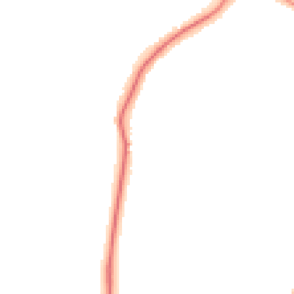 Night-time road noise heatmap for GU22 0BB