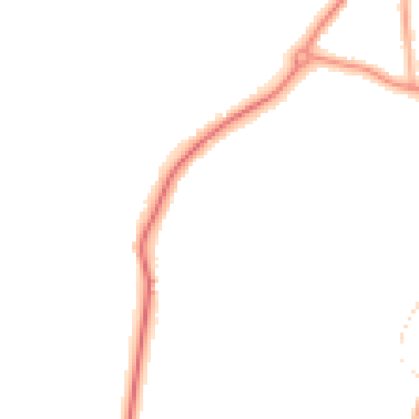 Night-time road noise heatmap for GU22 0BD