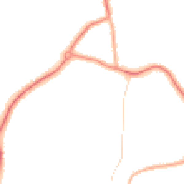 Night-time road noise heatmap for GU22 0BT