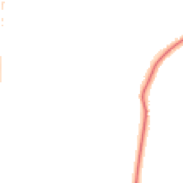 Night-time road noise heatmap for GU22 0DB