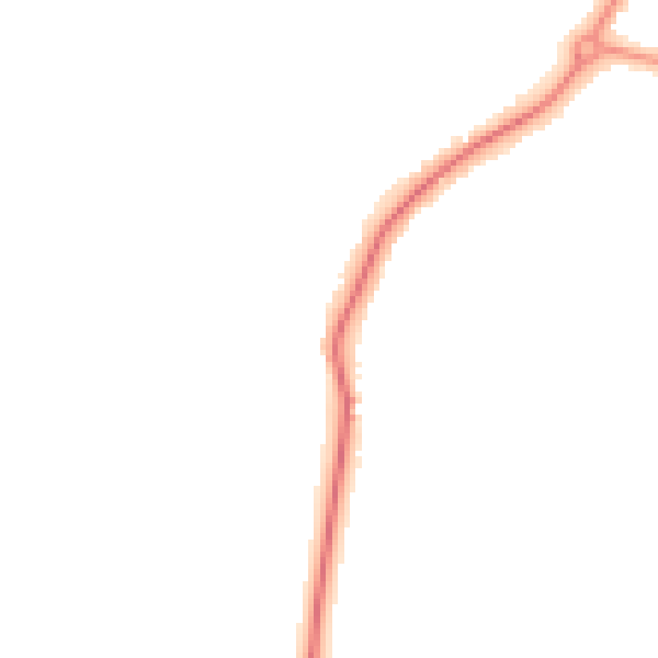 Night-time road noise heatmap for GU22 0DE