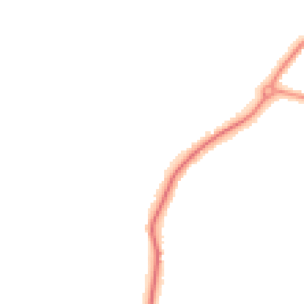 Night-time road noise heatmap for GU22 0DH