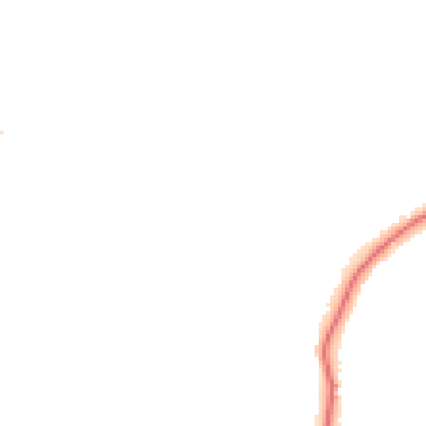 Night-time road noise heatmap for GU22 0DR