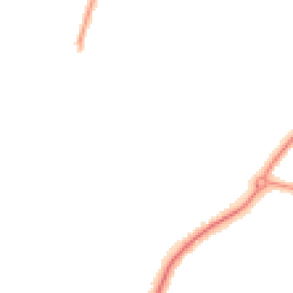 Night-time road noise heatmap for GU22 0JF