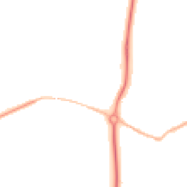 Night-time road noise heatmap for GU22 0PL