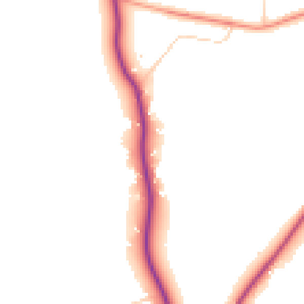Daytime road noise heatmap for GU22 0QY