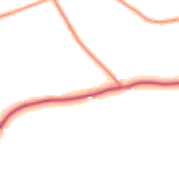 Daytime road noise heatmap for GU22 0RH