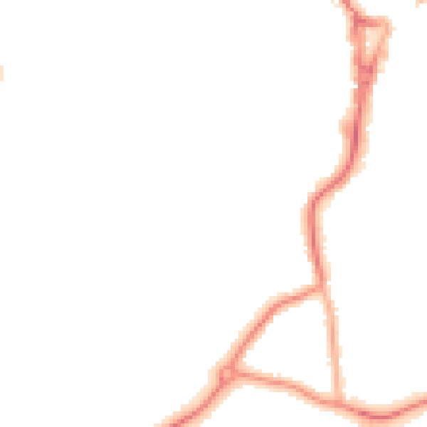 Night-time road noise heatmap for GU22 7TT