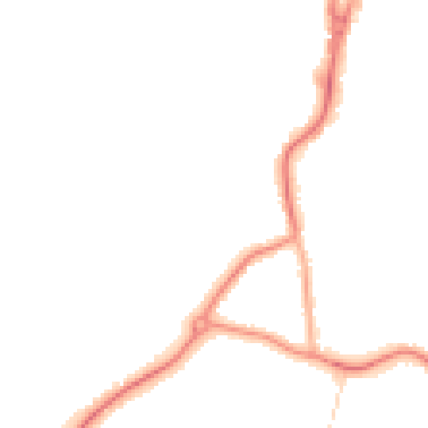 Night-time road noise heatmap for GU22 7TW