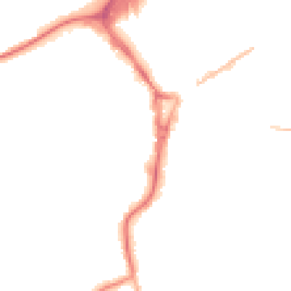 Night-time road noise heatmap for GU22 7XP