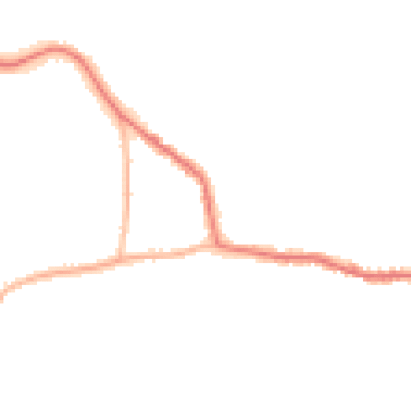 Night-time road noise heatmap for GU22 9EH