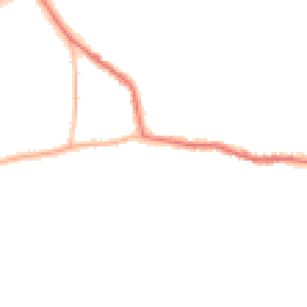 Night-time road noise heatmap for GU22 9EP