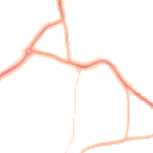 Night-time road noise heatmap for GU22 9FB