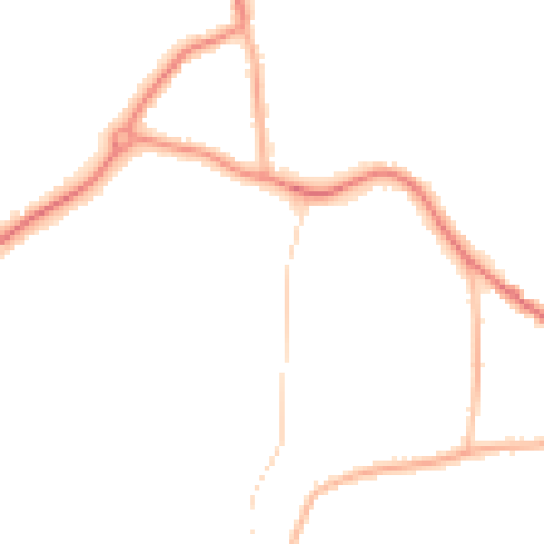 Night-time road noise heatmap for GU22 9FL