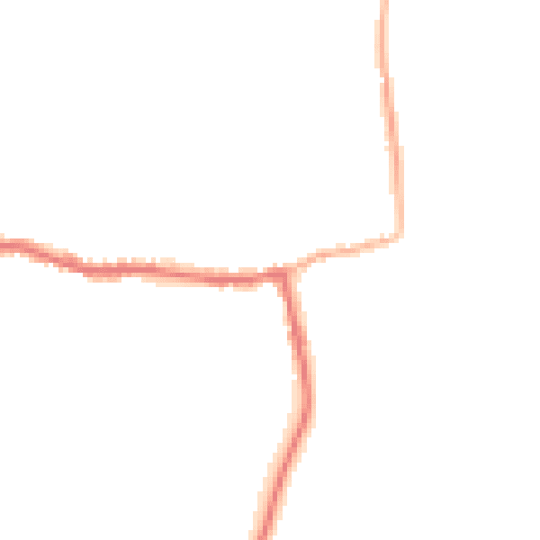 Night-time road noise heatmap for GU22 9JS