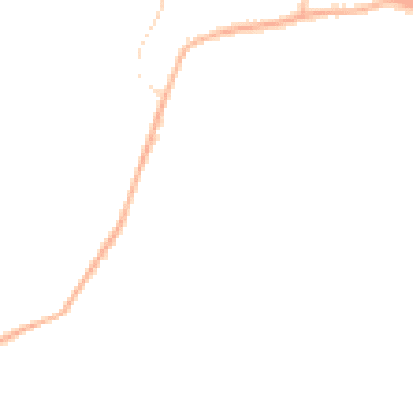 Night-time road noise heatmap for GU22 9NJ