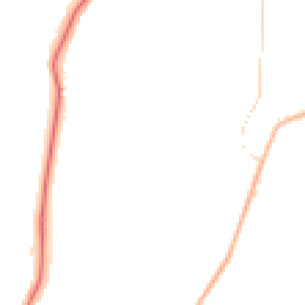 Night-time road noise heatmap for GU22 9PT