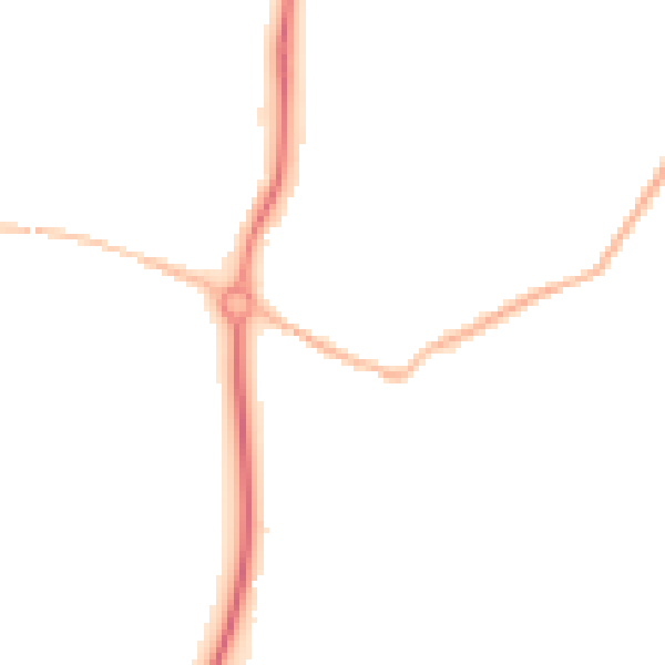 Night-time road noise heatmap for GU22 9QT