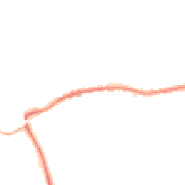 Night-time road noise heatmap for GU24 0AE