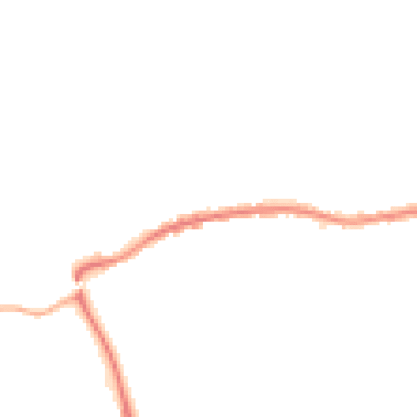 Night-time road noise heatmap for GU24 0AJ