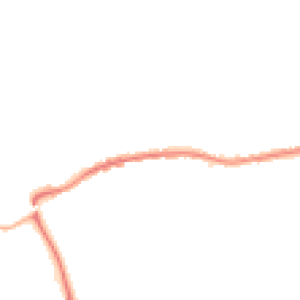 Night-time road noise heatmap for GU24 0AL