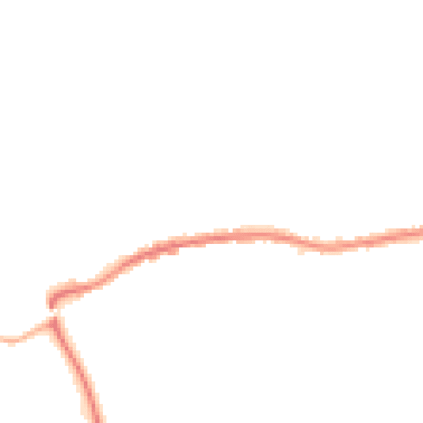 Night-time road noise heatmap for GU24 0AP