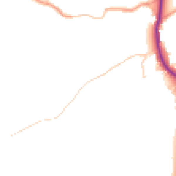 Daytime road noise heatmap for GU24 0BN