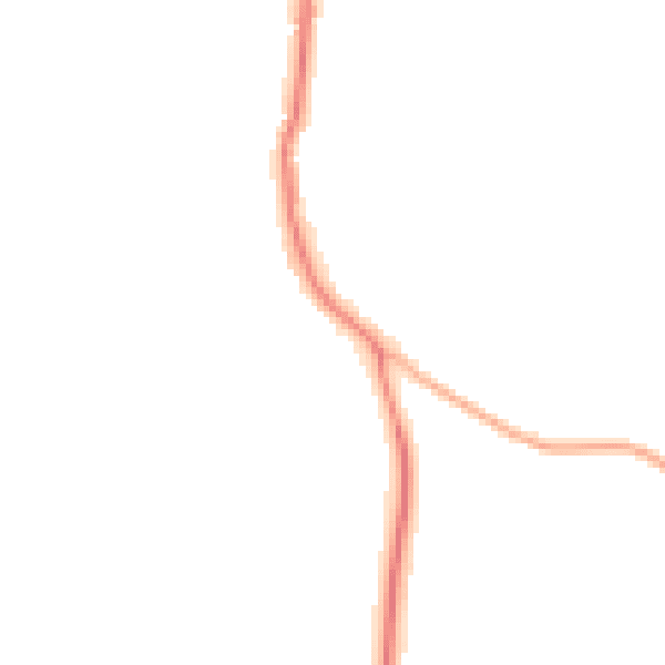 Night-time road noise heatmap for GU24 0BQ