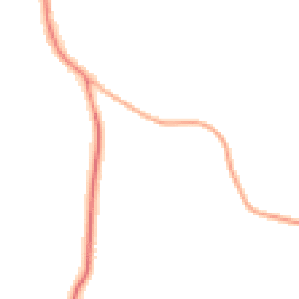 Night-time road noise heatmap for GU24 0BZ