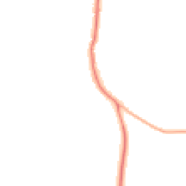 Night-time road noise heatmap for GU24 0DD