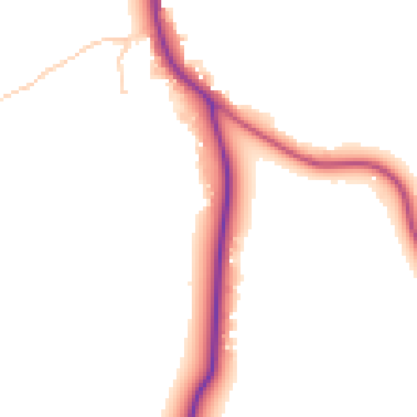 Daytime road noise heatmap for GU24 0DJ