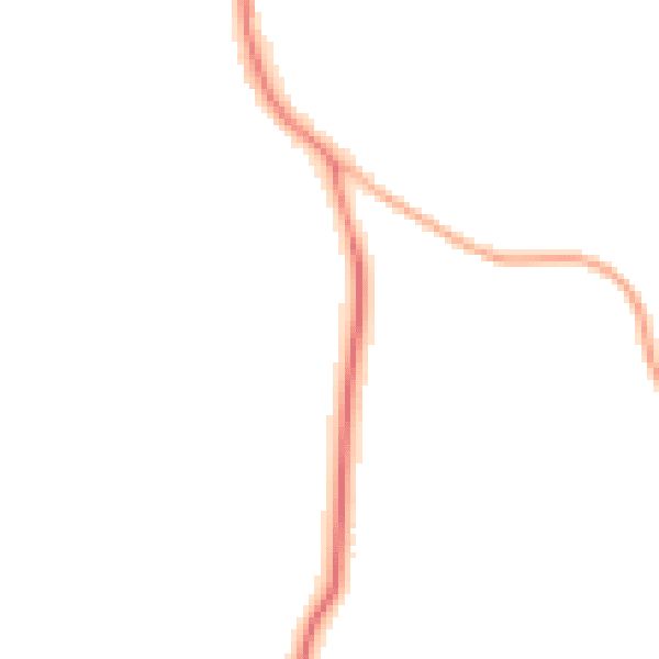 Night-time road noise heatmap for GU24 0DJ