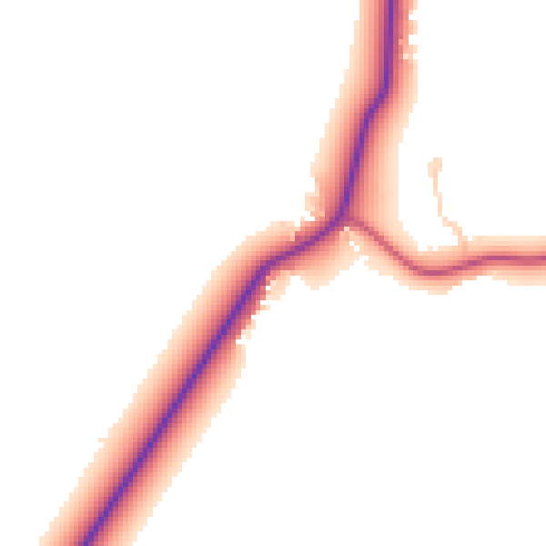 Daytime road noise heatmap for GU24 0DQ