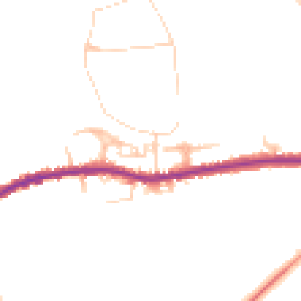 Daytime road noise heatmap for GU24 0EH
