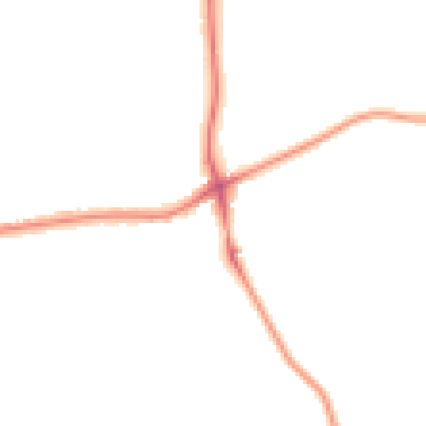 Night-time road noise heatmap for GU24 0EY
