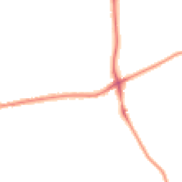 Night-time road noise heatmap for GU24 0HE