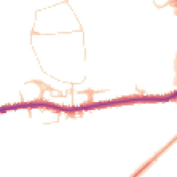 Daytime road noise heatmap for GU24 0HG