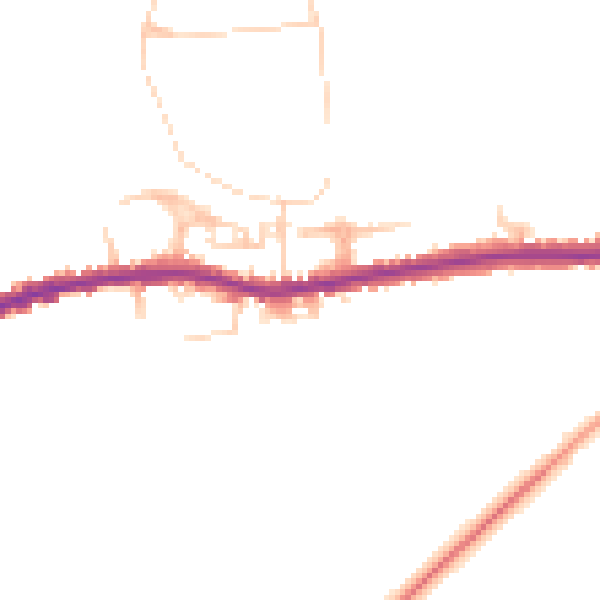 Daytime road noise heatmap for GU24 0HR