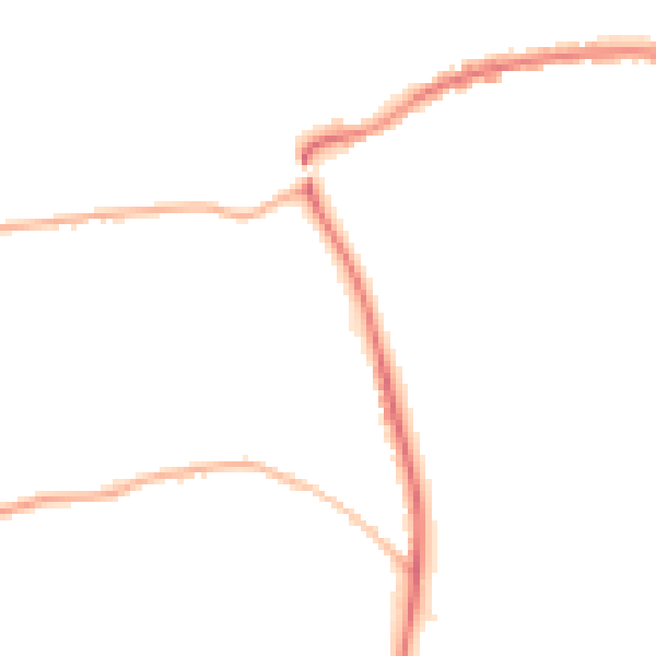 Night-time road noise heatmap for GU24 0JA
