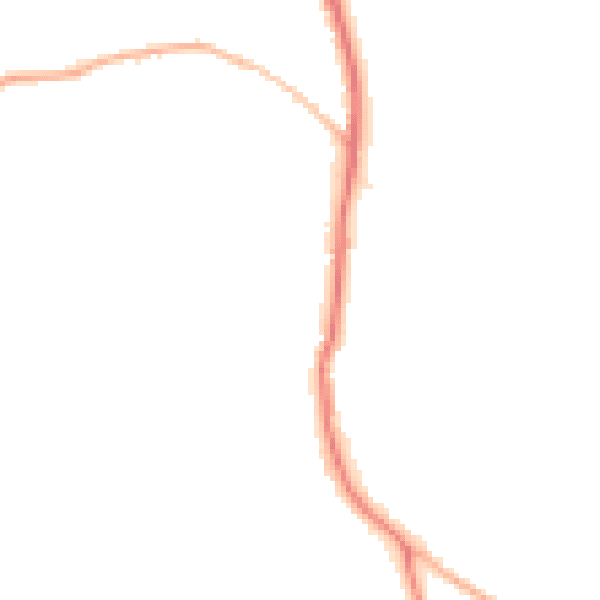 Night-time road noise heatmap for GU24 0JF