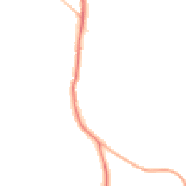 Night-time road noise heatmap for GU24 0JH