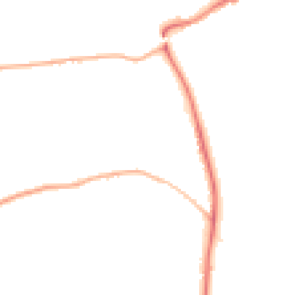 Night-time road noise heatmap for GU24 0JP