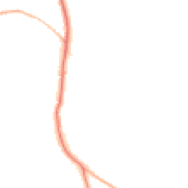 Night-time road noise heatmap for GU24 0JU