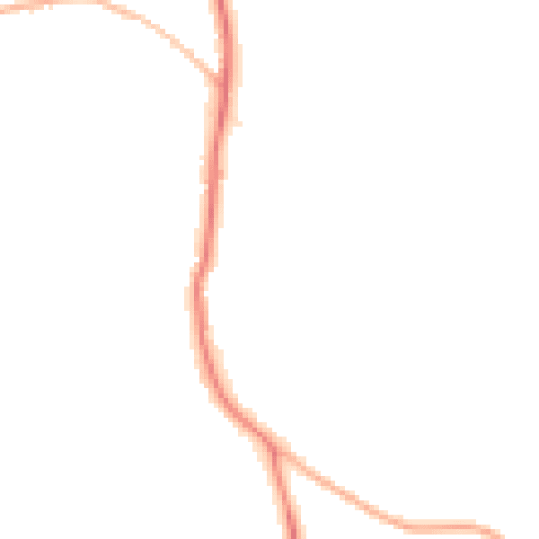 Night-time road noise heatmap for GU24 0JX