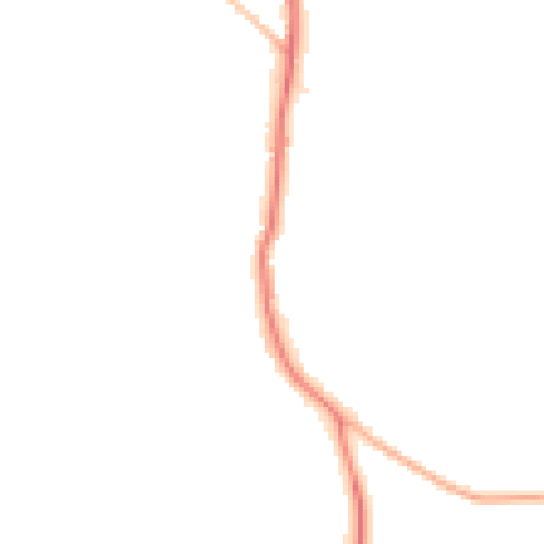 Night-time road noise heatmap for GU24 0LR