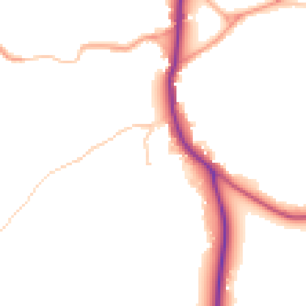Daytime road noise heatmap for GU24 0LT
