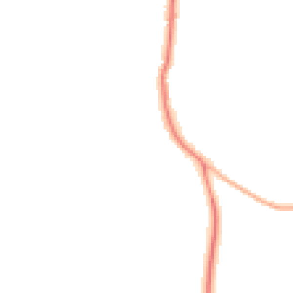Night-time road noise heatmap for GU24 0LT