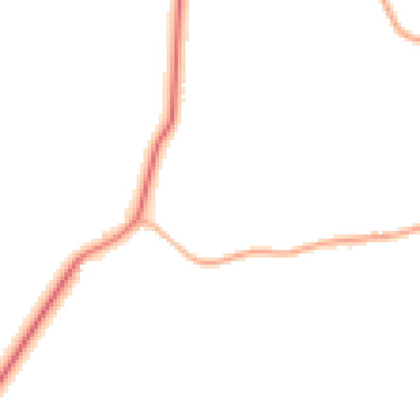 Night-time road noise heatmap for GU24 0NB