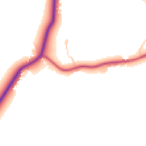 Daytime road noise heatmap for GU24 0ND