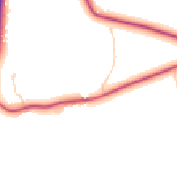 Daytime road noise heatmap for GU24 0NE